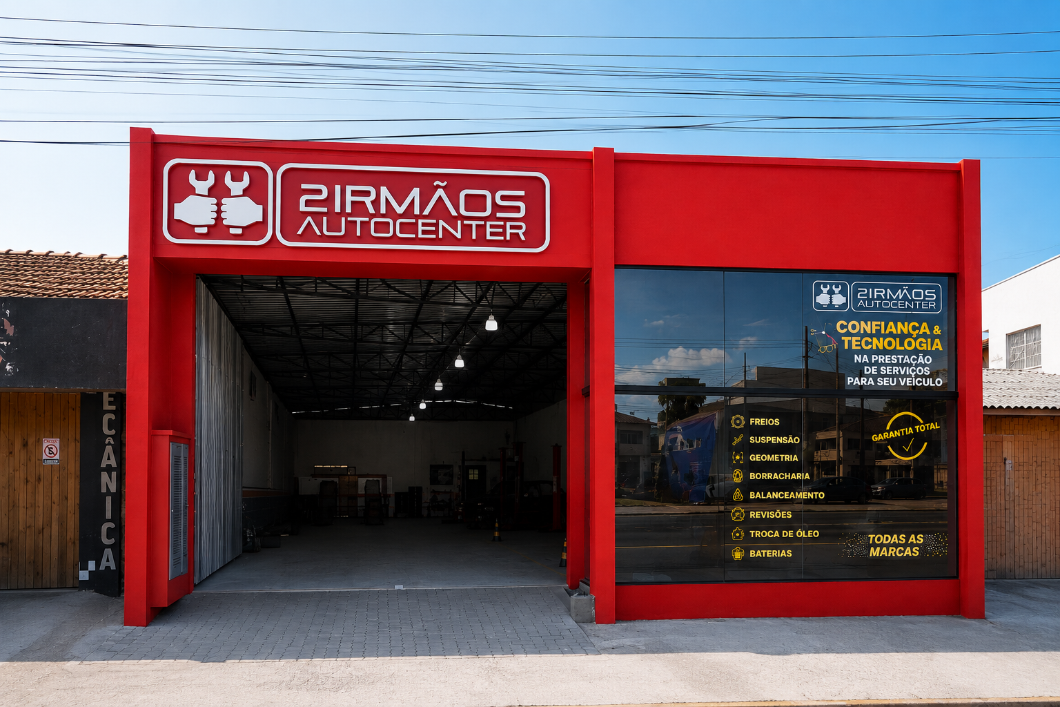 Fachada da 2 Irmãos Auto Center em Imbé/RS